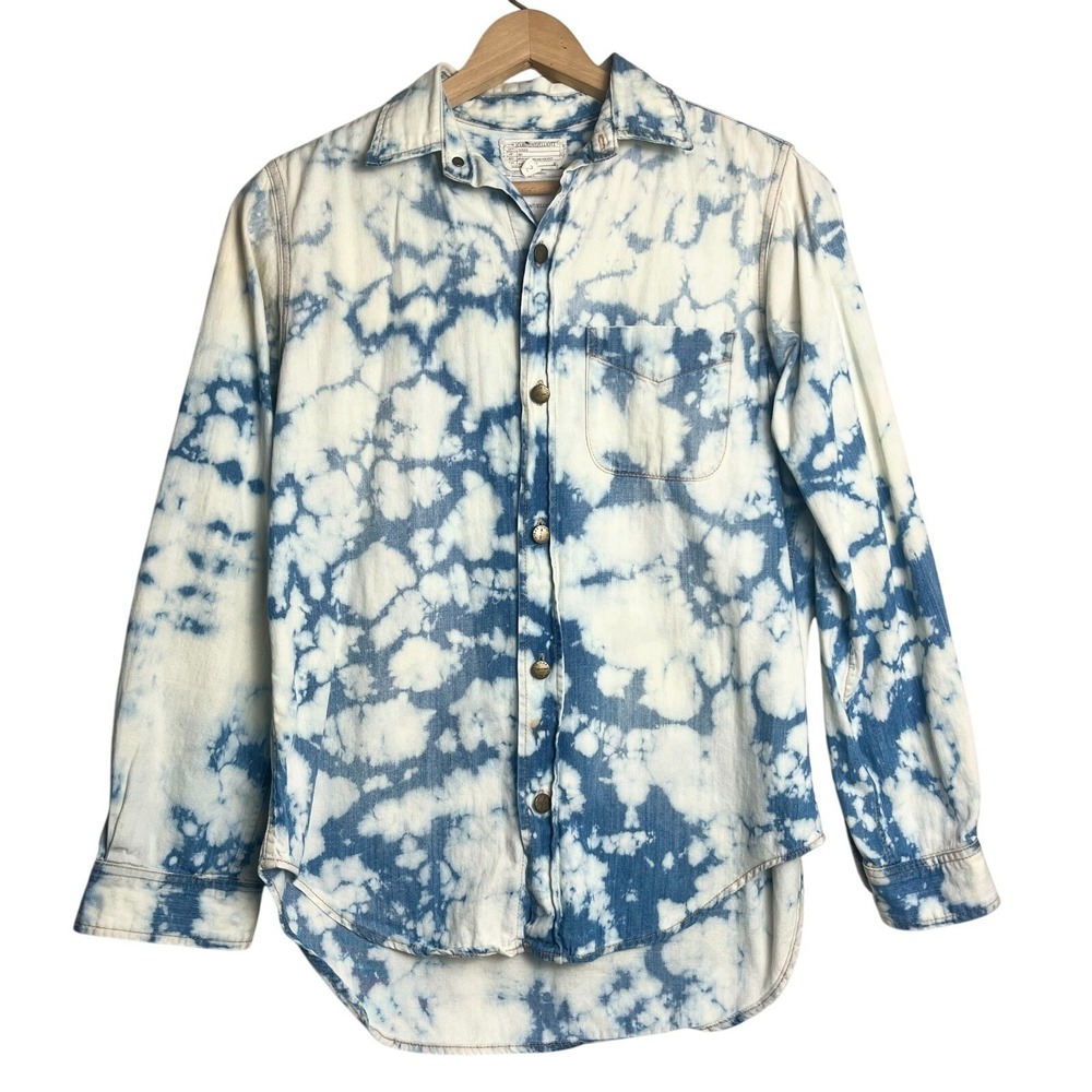 Current Elliot Bleach Dye The Prep‎ School Shirt Button Down Oxford Beach Sz 2